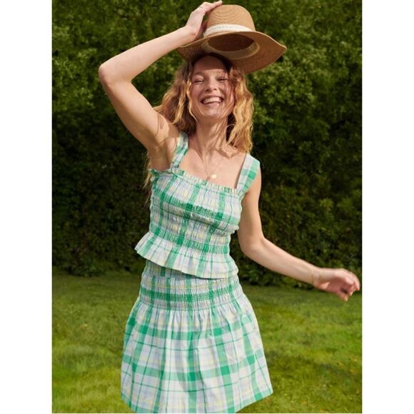 Women's Cotton Pullover Smocked Tank Top Shirt Size M - Picture 5 of 8